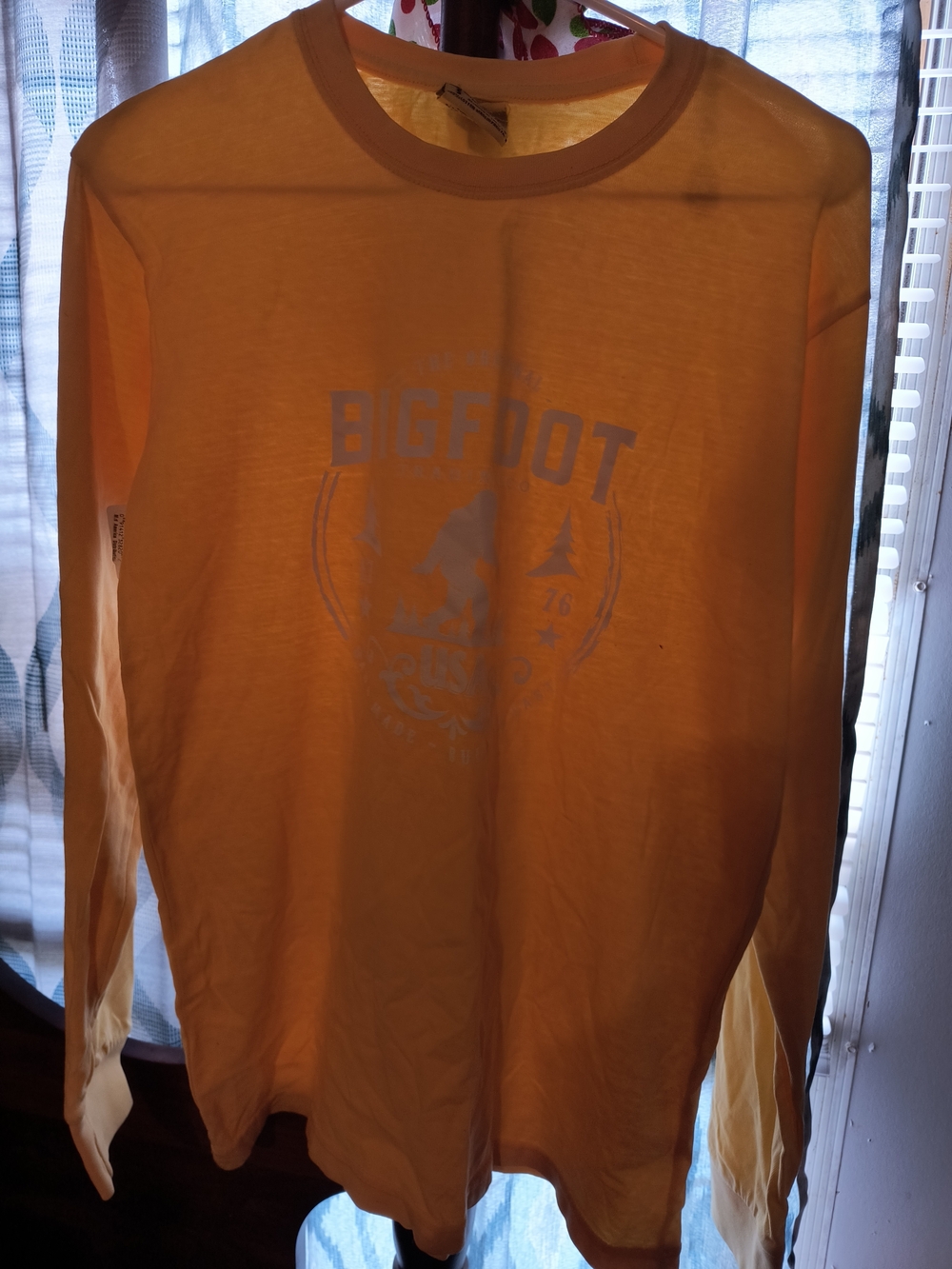Men's Long Sleeve Graphic Tee - Yellow